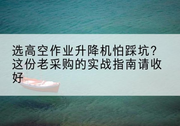 黟县高空作业升降机厂家推荐-选高空作业升降机怕踩坑？这份老采购的实战指南请收好