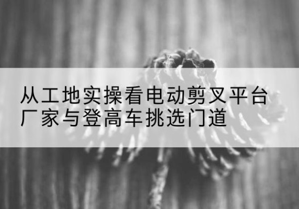 黟县电动剪叉升降平台厂家-从工地实操看电动剪叉平台厂家与登高车挑选门道